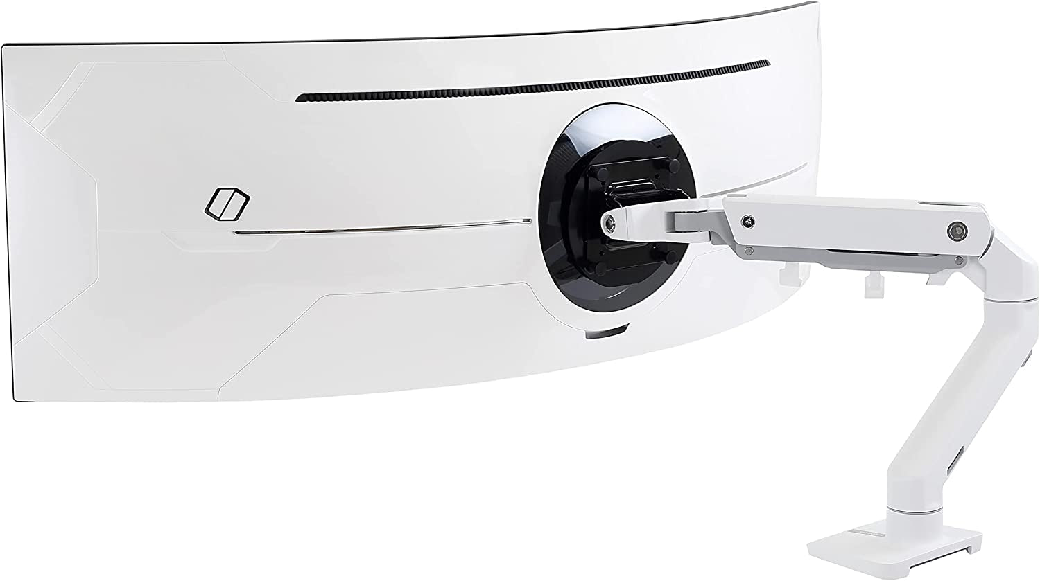 Ergotron – HX HD Premium Heavy Duty Gaming Monitor Arm, Single Monitor Desk Mount – for 1000R Curved Ultrawide Monitors up to 49 Inches, 28 to 42 Lbs, VESA 75X75Mm or 100X100Mm – HD Pivot, White
