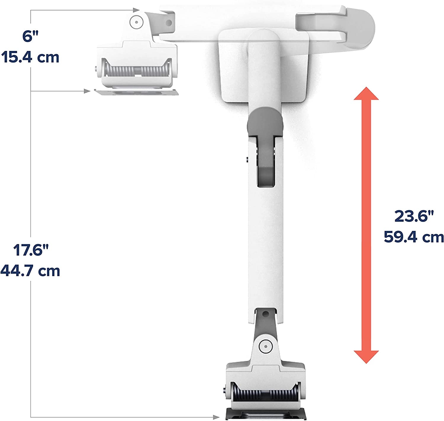 Ergotron – HX HD Premium Heavy Duty Gaming Monitor Arm, Single Monitor Desk Mount – for 1000R Curved Ultrawide Monitors up to 49 Inches, 28 to 42 Lbs, VESA 75X75Mm or 100X100Mm – HD Pivot, White