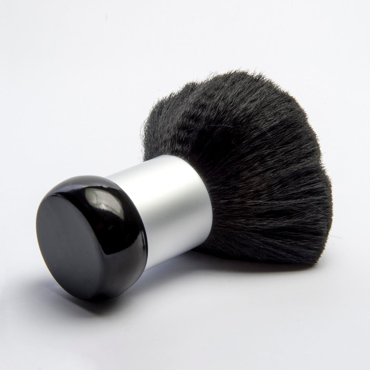 Neck Duster Brush for Hair Cutting, Removes Loose Hair from Neckline and Ears, Barber Supplies and Salon Accessories, Soft Nylon Bristles, Stand up Base, 5"
