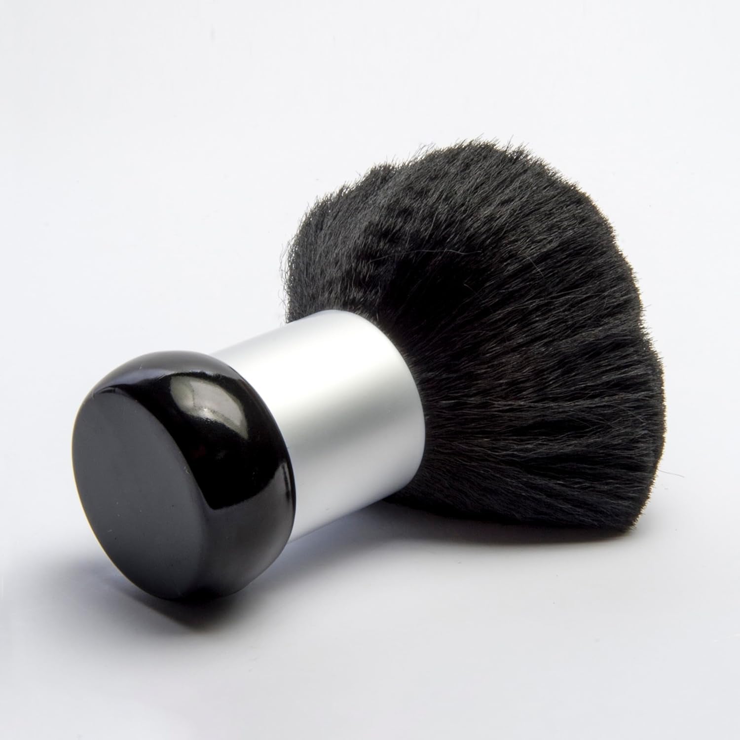 Neck Duster Brush for Hair Cutting, Removes Loose Hair from Neckline and Ears, Barber Supplies and Salon Accessories, Soft Nylon Bristles, Stand up Base, 5"