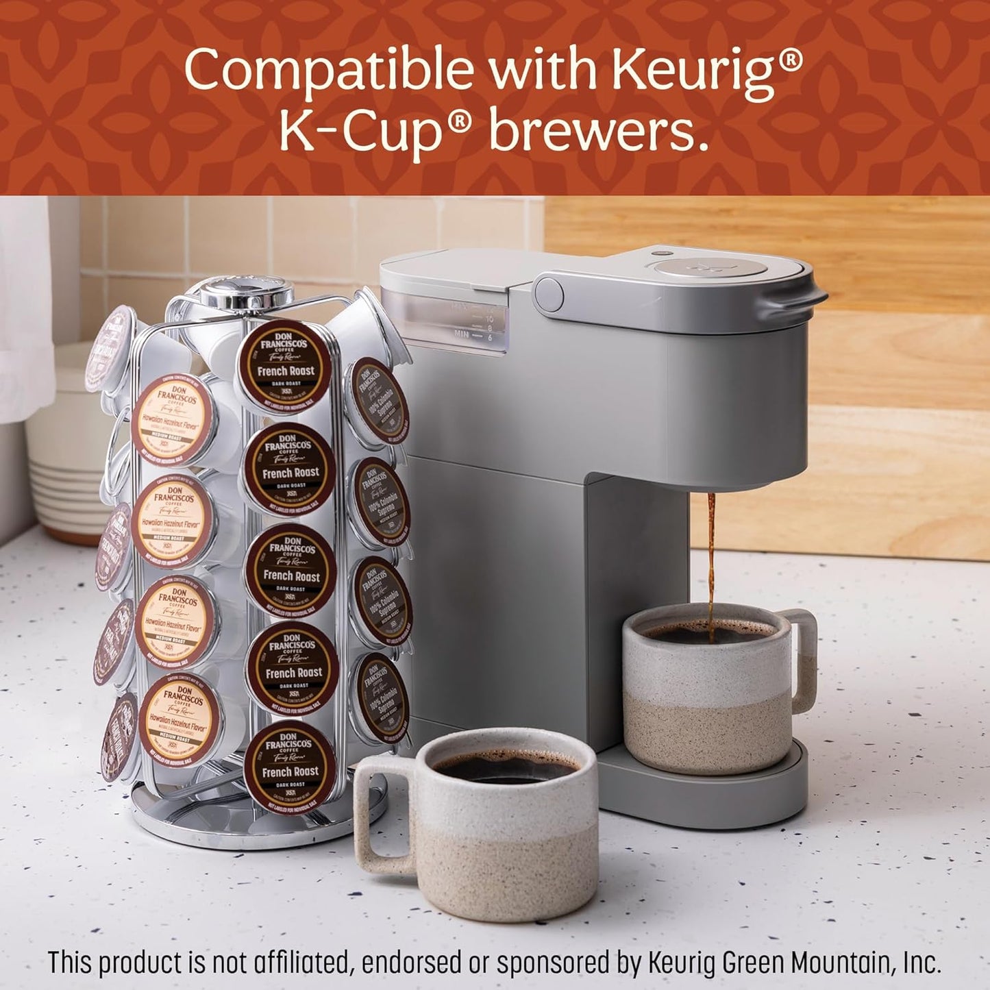 Cinnamon Hazelnut Coffee Pods, Medium Roast, 55Ct | Compatible with Keurig Coffee Pod Brewers, 100% Arabica Coffee, Convenient Single Serve Brewing, Fresh Brew in Every Cup